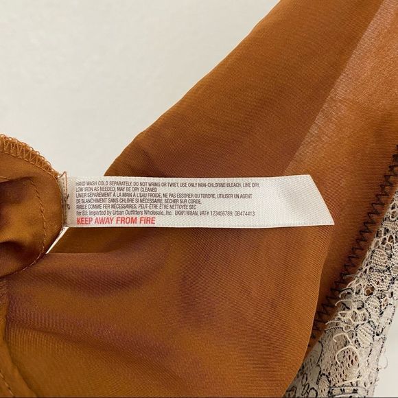 Free People Deep V Bandeau Cami in Burnt Orange - Picture 7 of 8